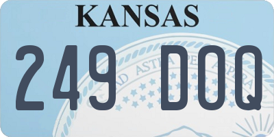 KS license plate 249DOQ