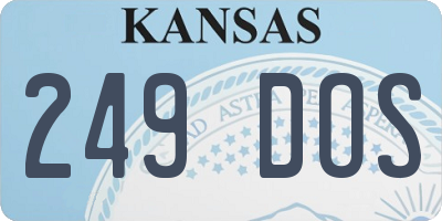 KS license plate 249DOS