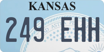 KS license plate 249EHH