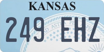 KS license plate 249EHZ