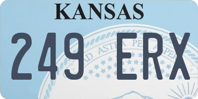 KS license plate 249ERX