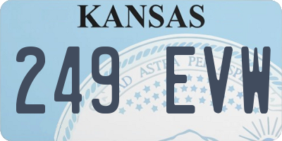 KS license plate 249EVW