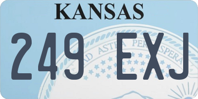 KS license plate 249EXJ
