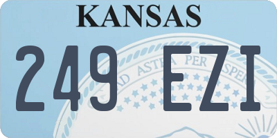 KS license plate 249EZI