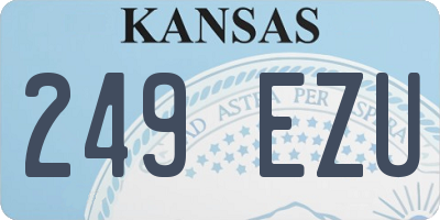 KS license plate 249EZU