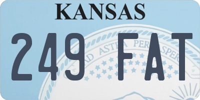 KS license plate 249FAT