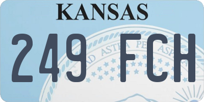 KS license plate 249FCH