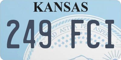 KS license plate 249FCI