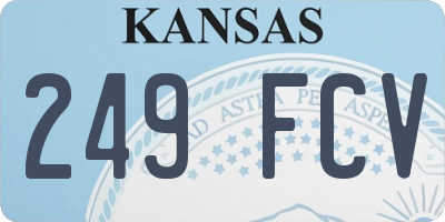 KS license plate 249FCV