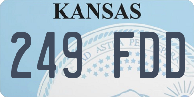 KS license plate 249FDD