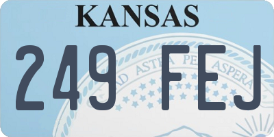 KS license plate 249FEJ
