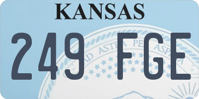KS license plate 249FGE