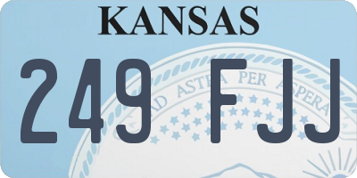 KS license plate 249FJJ