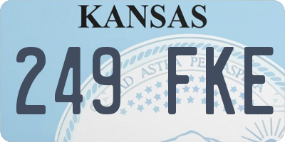 KS license plate 249FKE