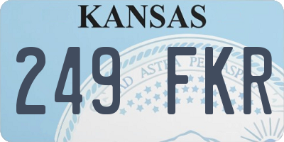 KS license plate 249FKR
