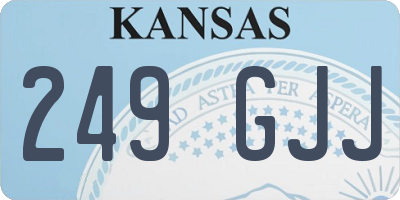 KS license plate 249GJJ