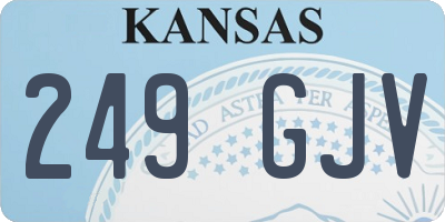 KS license plate 249GJV