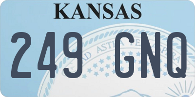 KS license plate 249GNQ