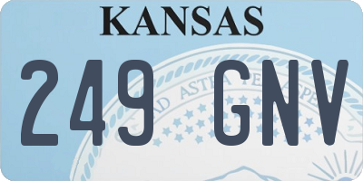 KS license plate 249GNV