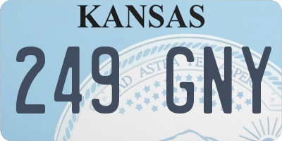 KS license plate 249GNY