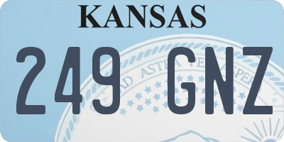 KS license plate 249GNZ