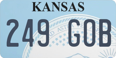 KS license plate 249GOB