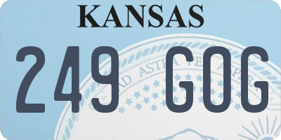 KS license plate 249GOG