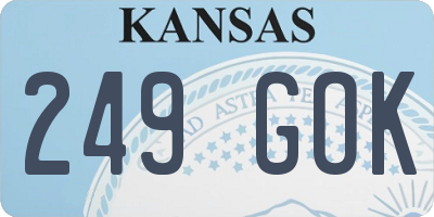 KS license plate 249GOK