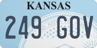 KS license plate 249GOV