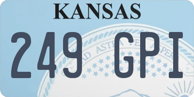 KS license plate 249GPI