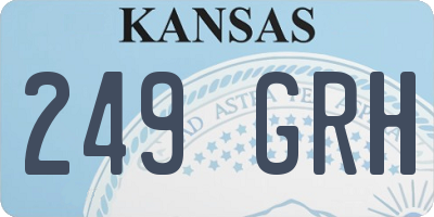 KS license plate 249GRH