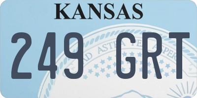 KS license plate 249GRT