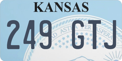 KS license plate 249GTJ