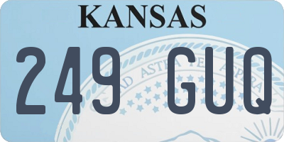 KS license plate 249GUQ