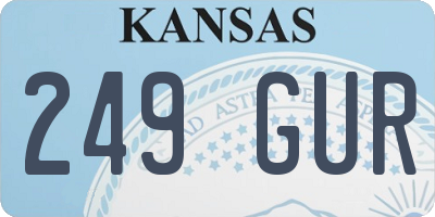 KS license plate 249GUR