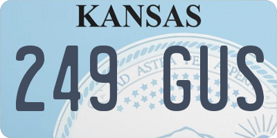 KS license plate 249GUS