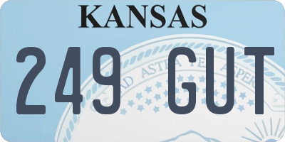 KS license plate 249GUT