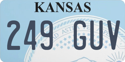 KS license plate 249GUV
