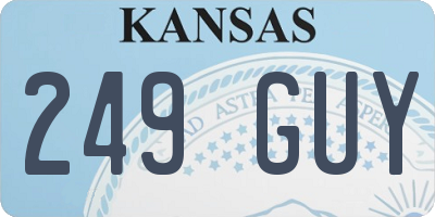 KS license plate 249GUY