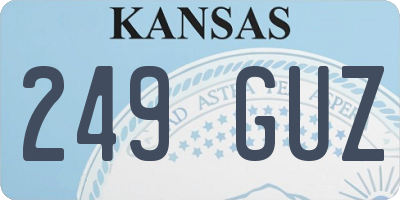 KS license plate 249GUZ
