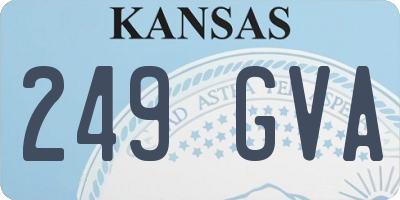 KS license plate 249GVA