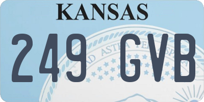 KS license plate 249GVB