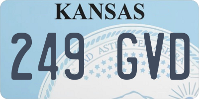 KS license plate 249GVD