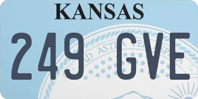 KS license plate 249GVE