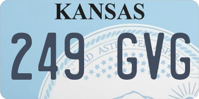KS license plate 249GVG