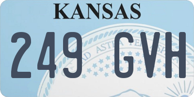 KS license plate 249GVH