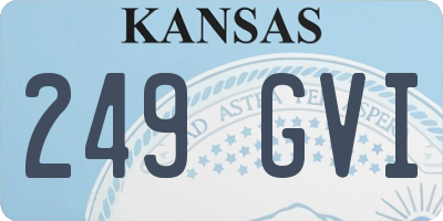 KS license plate 249GVI
