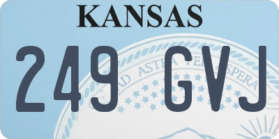 KS license plate 249GVJ