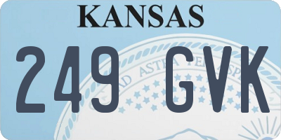 KS license plate 249GVK