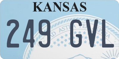 KS license plate 249GVL